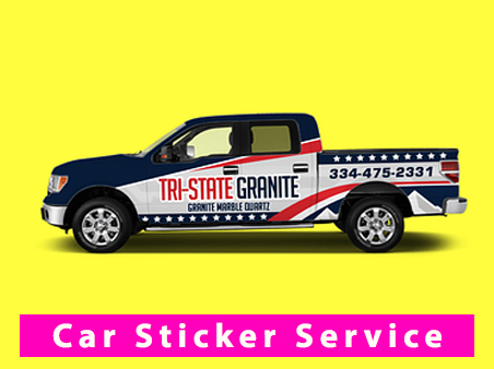 Sticker Printing and fixing on the Car/truck 1 car